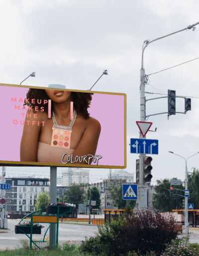 Colourpop ad on billboard